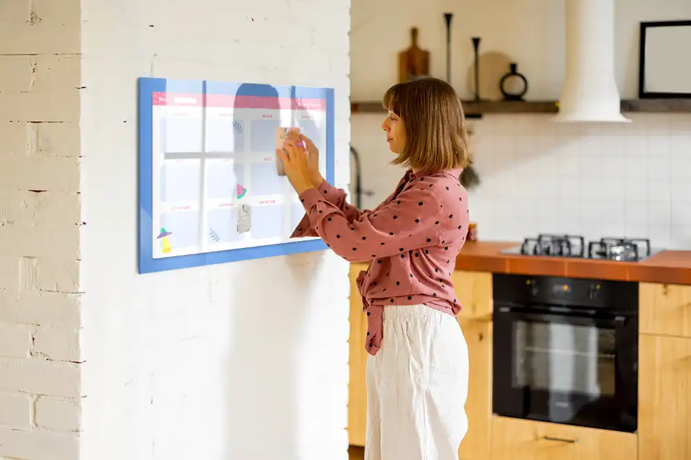 Tableau magnétique effaçable de planification mensuelle