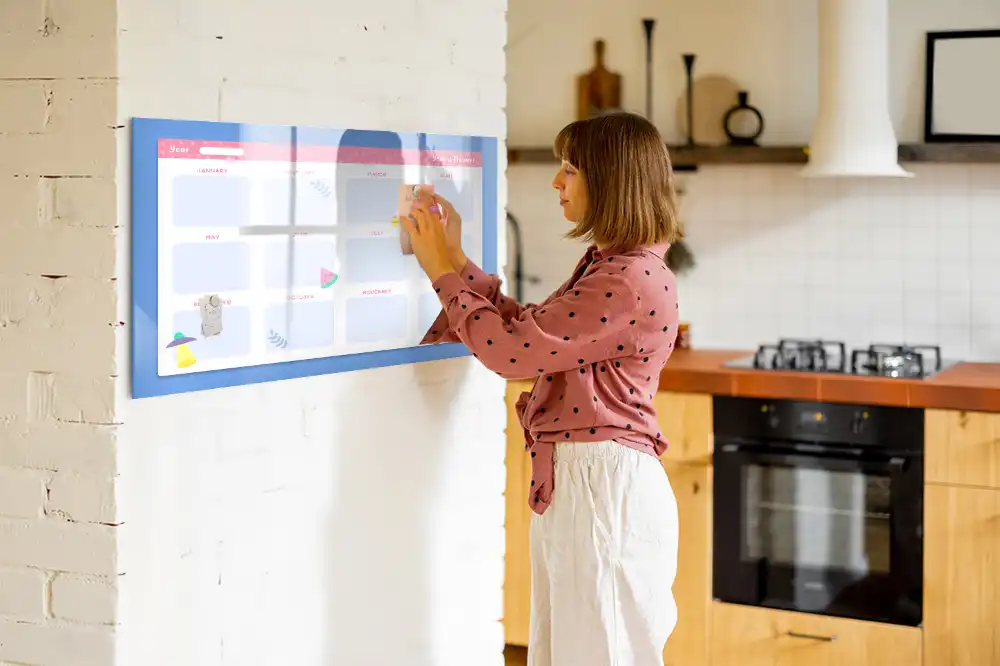 Tableau magnétique effaçable de planification mensuelle