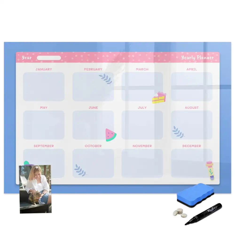 Tableau magnétique effaçable de planification mensuelle