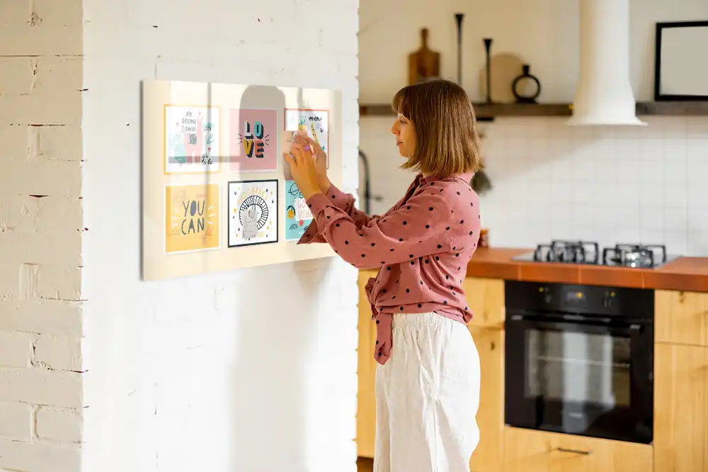 Tableau blanc magnétique effaçable à sec avec citations motivantes