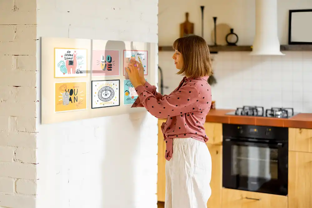 Tableau blanc magnétique effaçable à sec avec citations motivantes