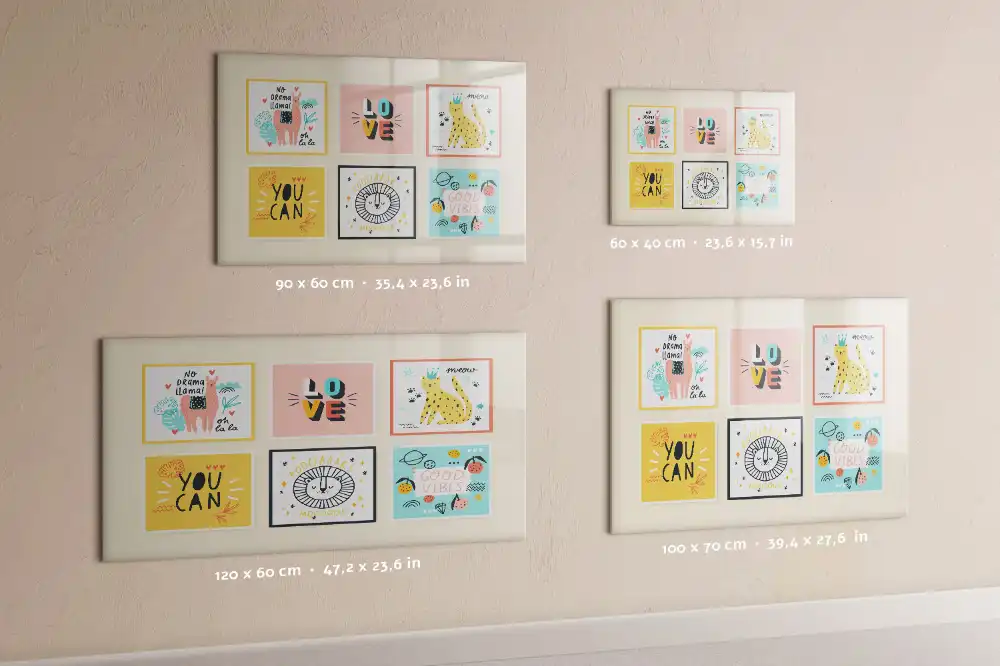 Tableau blanc magnétique effaçable à sec avec citations motivantes
