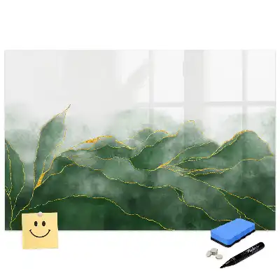 Tableau blanc magnétique effaçable à sec avec motif abstrait