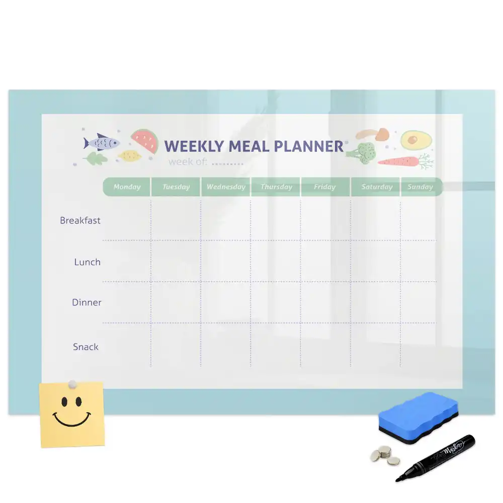 Tableau magnétique pour planification de menus de cuisine