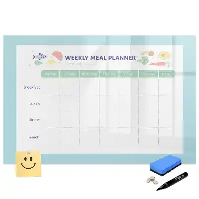 Tableau magnétique pour planification de menus de cuisine