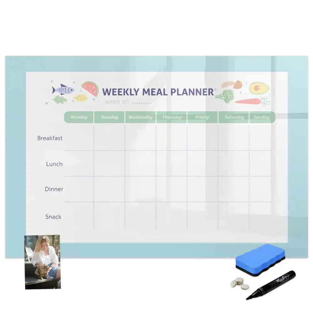 Tableau magnétique pour planification de menus de cuisine
