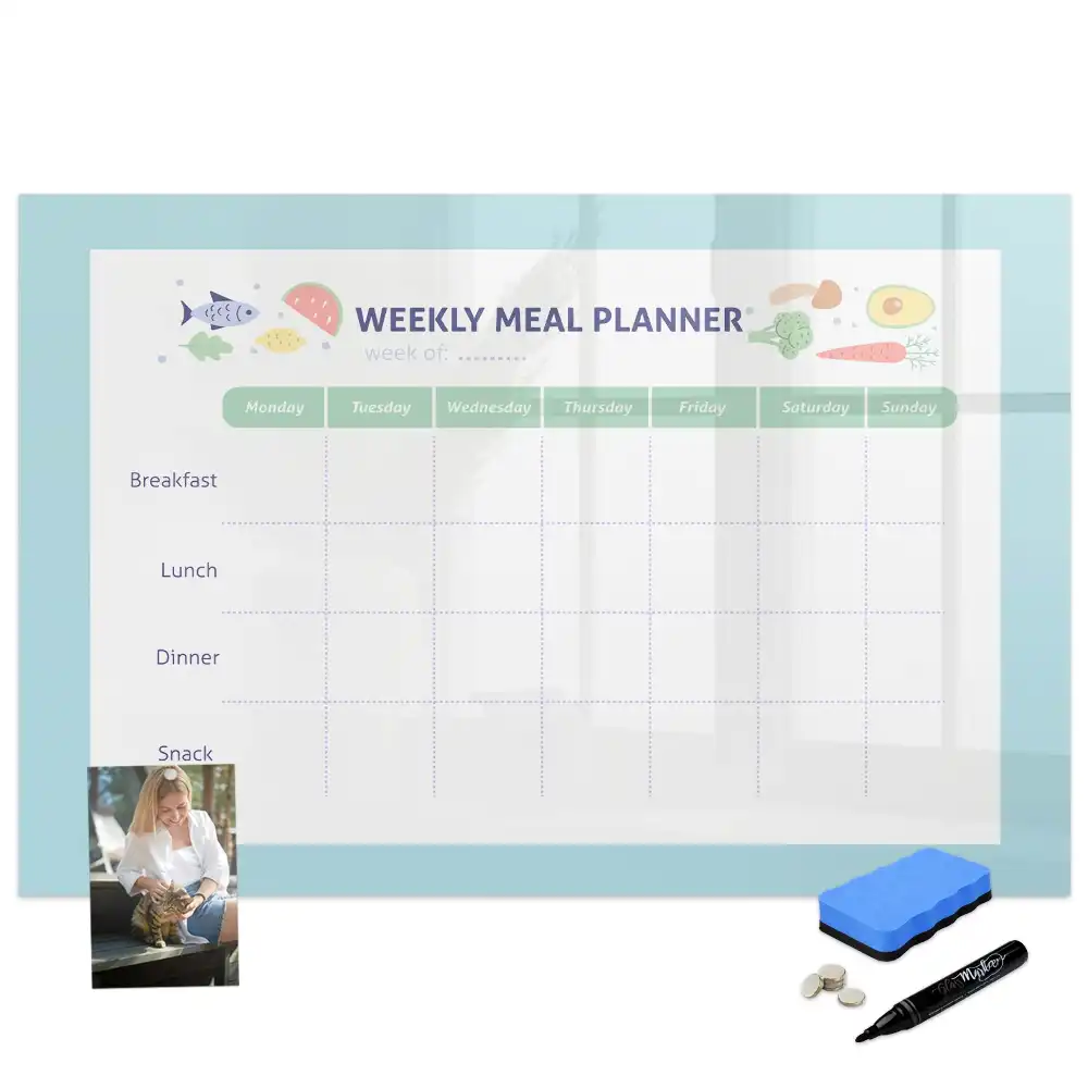 Tableau magnétique pour planification de menus de cuisine