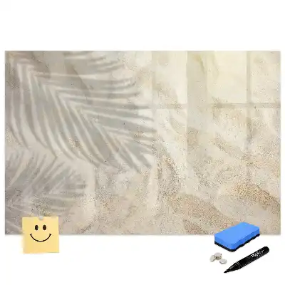Tableau magnétique à dessiner motif ombre de feuille de palmier sur le sable