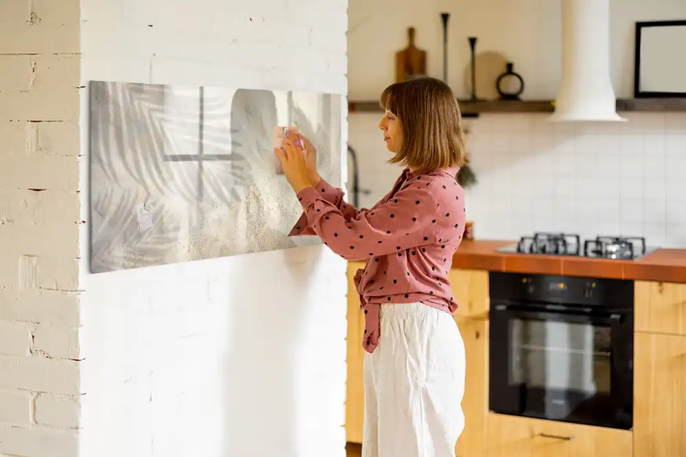 Tableau magnétique à dessiner motif ombre de feuille de palmier sur le sable