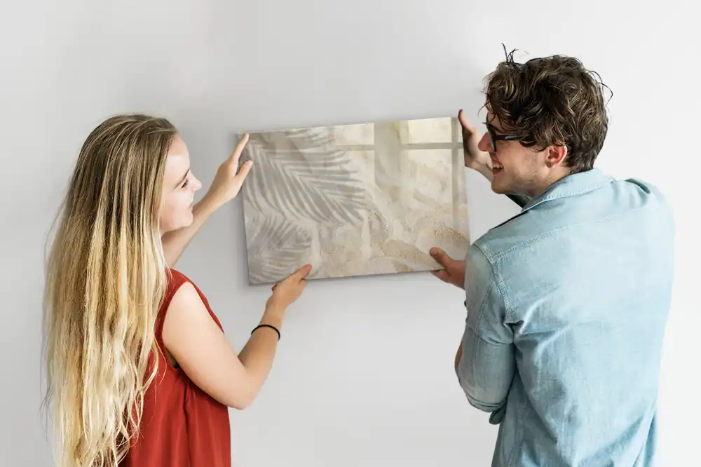Tableau magnétique à dessiner motif ombre de feuille de palmier sur le sable