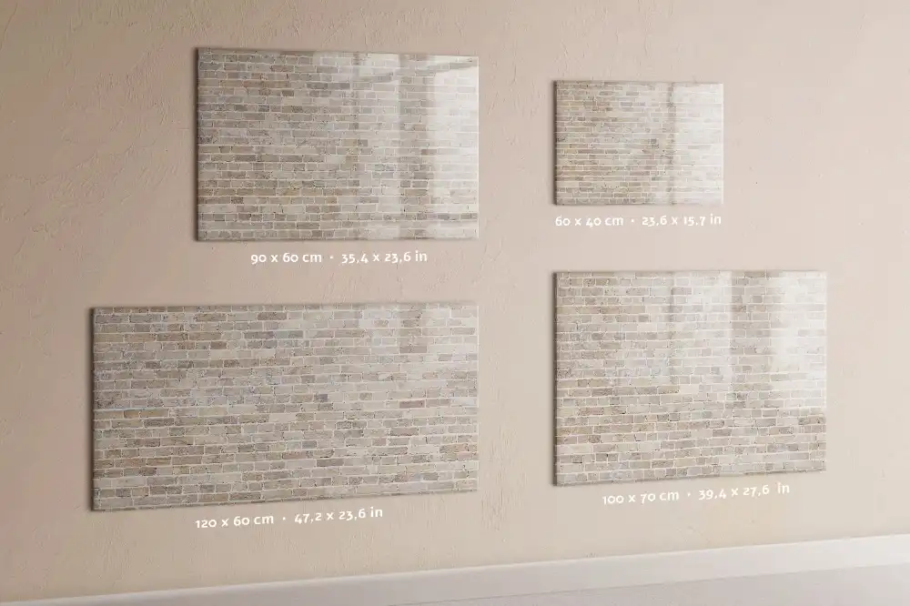 Tableau magnétique à dessiner avec motif de mur de briques