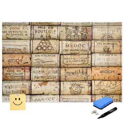 Tableau magnétique pour bouchons de vin