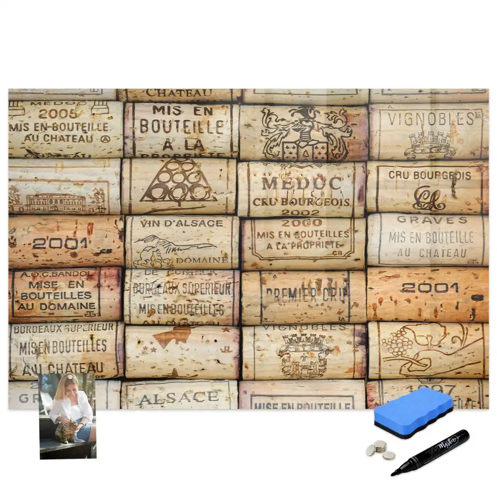 Tableau magnétique pour bouchons de vin