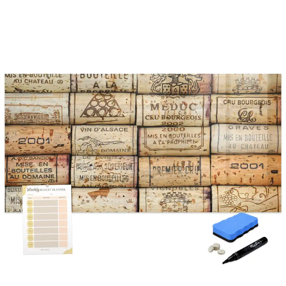 Tableau magnétique pour bouchons de vin