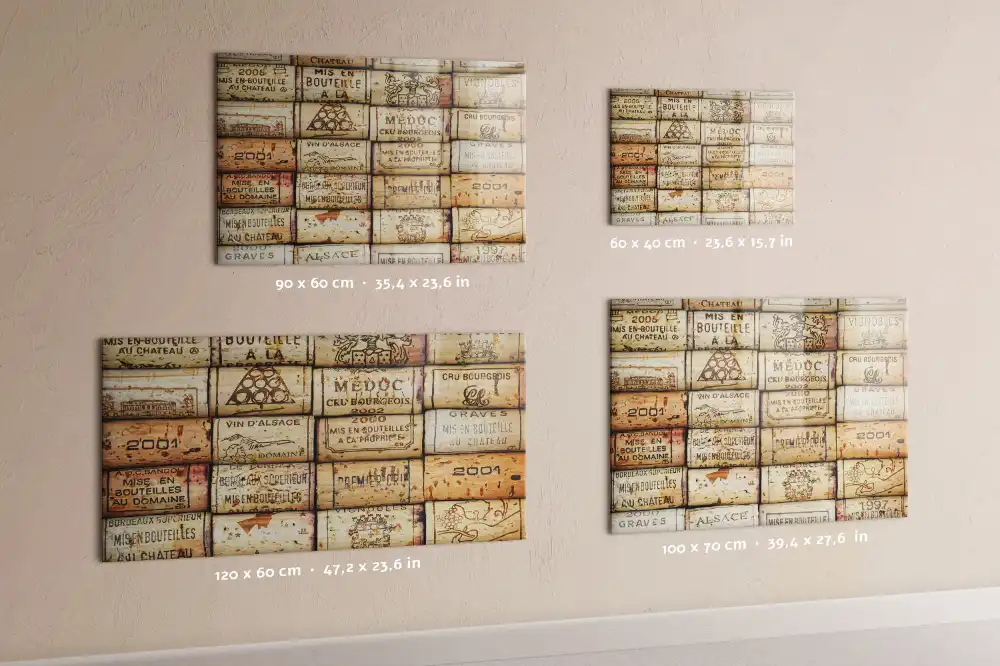 Tableau magnétique pour bouchons de vin