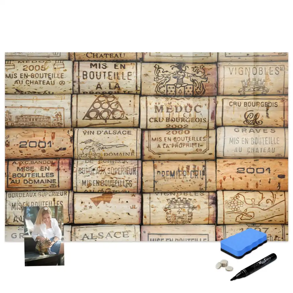 Tableau magnétique pour bouchons de vin