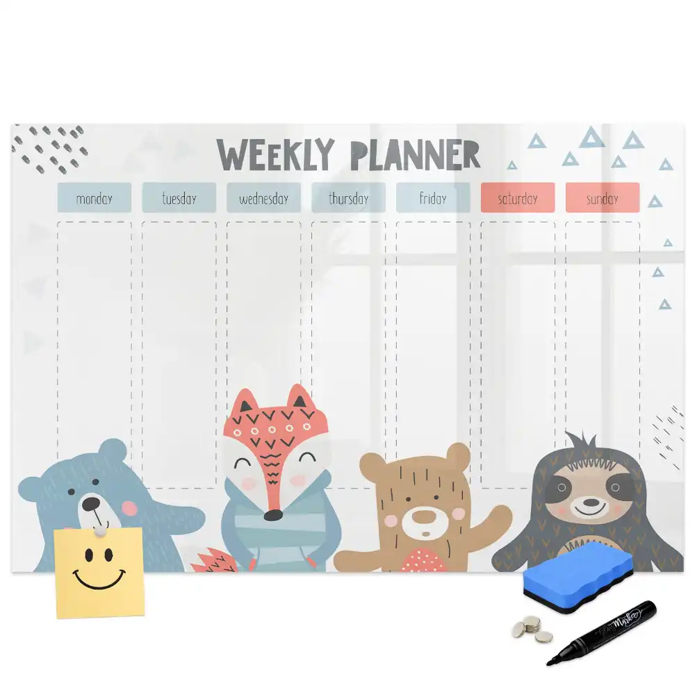 Tableau magnétique hebdomadaire pour organisation de planning