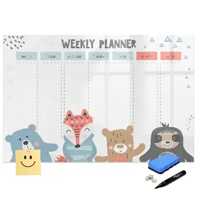 Tableau magnétique hebdomadaire pour organisation de planning