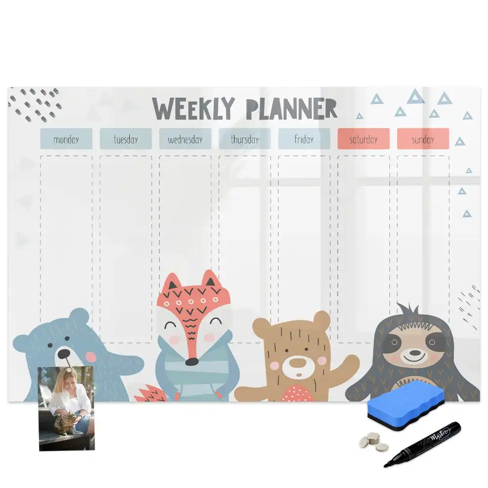Tableau magnétique hebdomadaire pour organisation de planning
