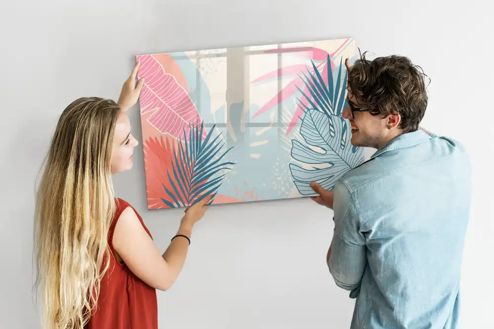 Tableau magnétique à dessiner feuilles pastel