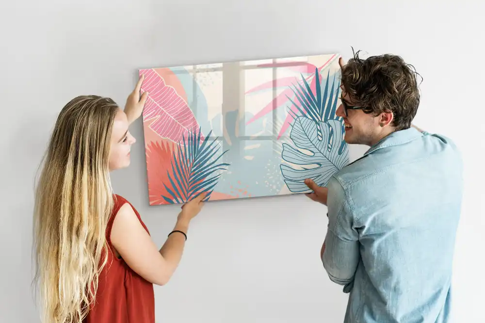 Tableau magnétique à dessiner feuilles pastel