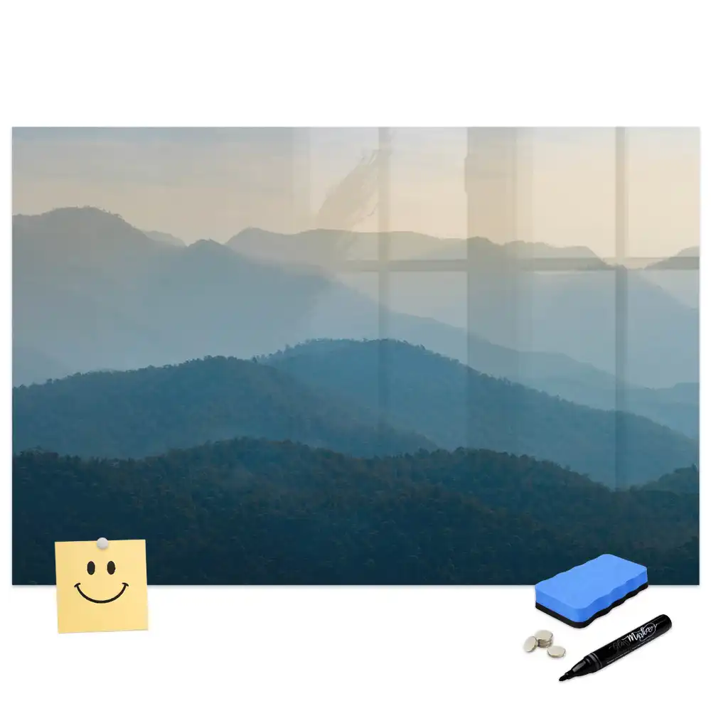 Tableau magnétique pour écriture motif paysage artistique abstrait