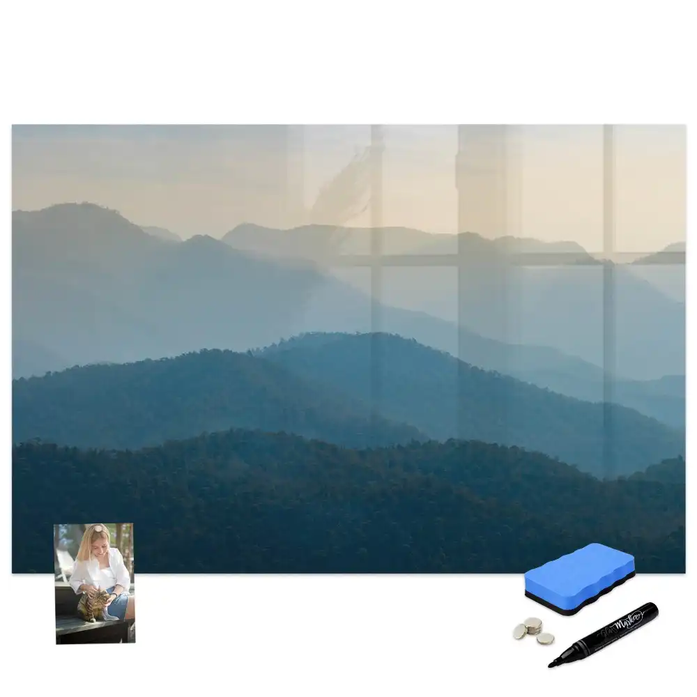 Tableau magnétique pour écriture motif paysage artistique abstrait