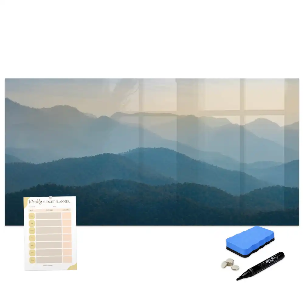 Tableau magnétique pour écriture motif paysage artistique abstrait