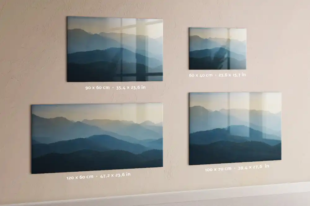 Tableau magnétique pour écriture motif paysage artistique abstrait