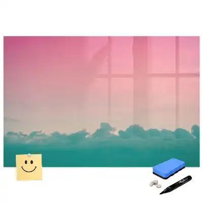 Tableau blanc magnétique effaçable à sec à motifs colorés dégradés