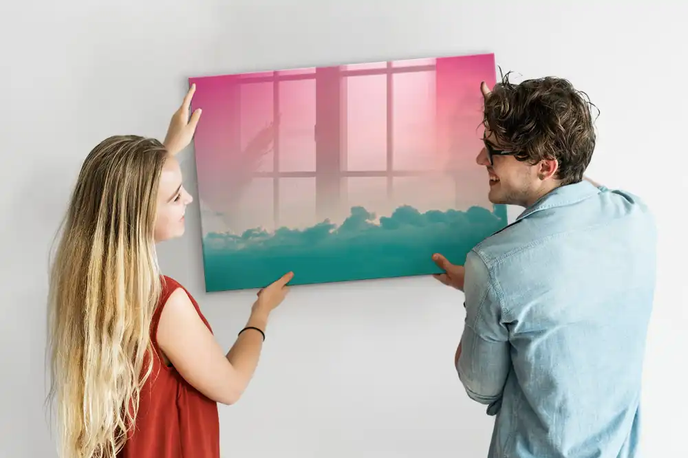 Tableau blanc magnétique effaçable à sec à motifs colorés dégradés
