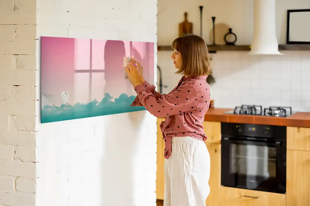 Tableau blanc magnétique effaçable à sec à motifs colorés dégradés