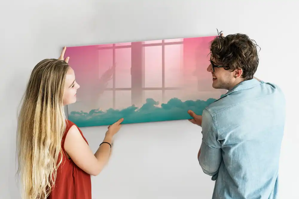 Tableau blanc magnétique effaçable à sec à motifs colorés dégradés
