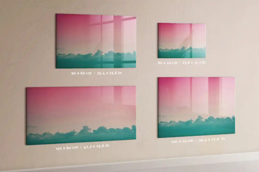 Tableau blanc magnétique effaçable à sec à motifs colorés dégradés