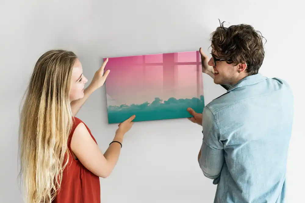 Tableau blanc magnétique effaçable à sec à motifs colorés dégradés