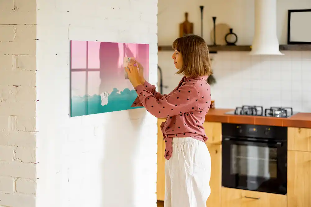 Tableau blanc magnétique effaçable à sec à motifs colorés dégradés