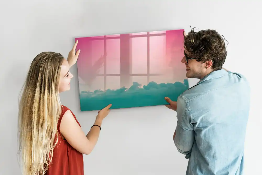 Tableau blanc magnétique effaçable à sec à motifs colorés dégradés