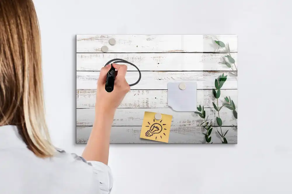 Tableau magnétique pour l'écriture sur revêtements de sols naturels