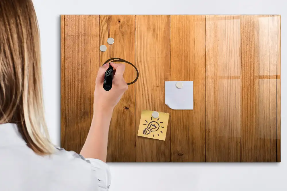 Tableau magnétique à dessiner avec planches en bois