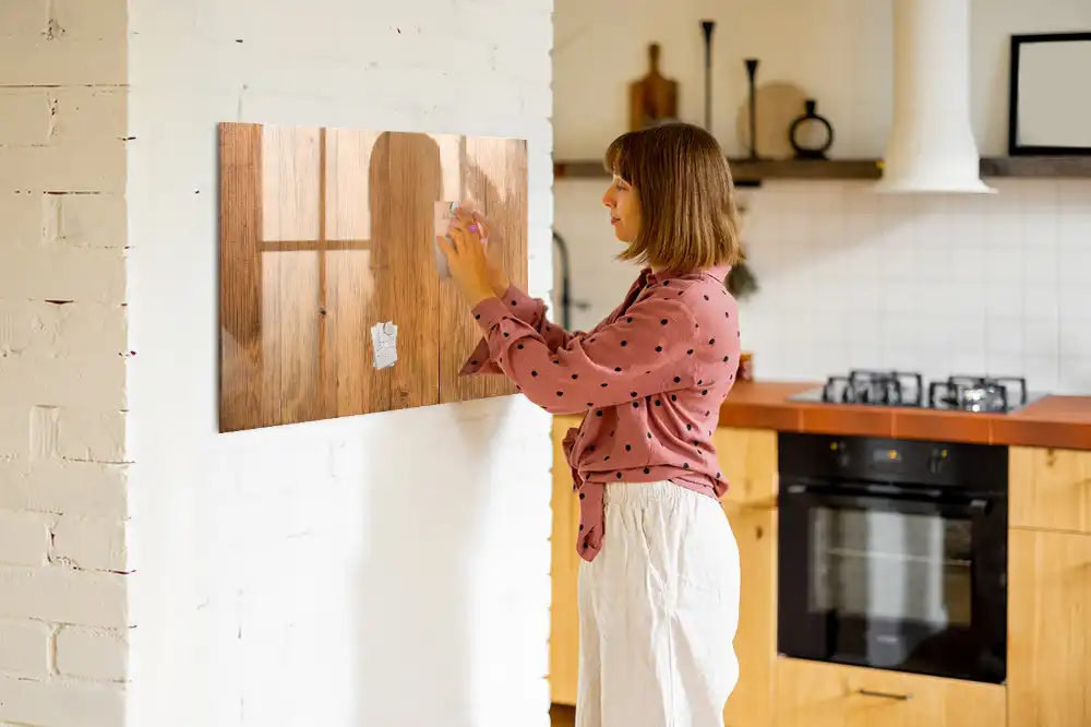 Tableau magnétique à dessiner avec planches en bois