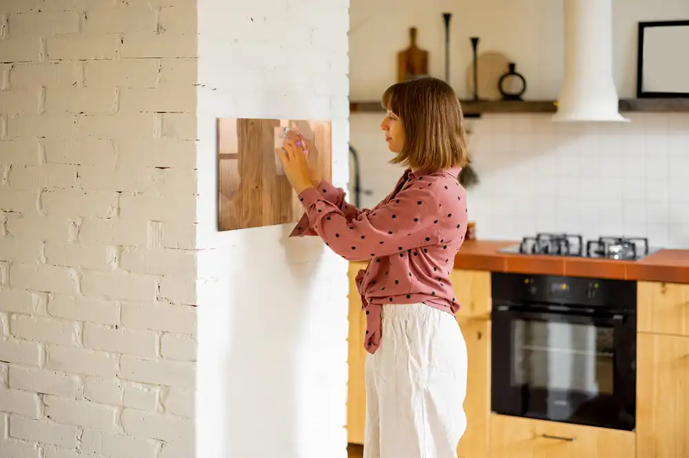 Tableau magnétique à dessiner avec planches en bois