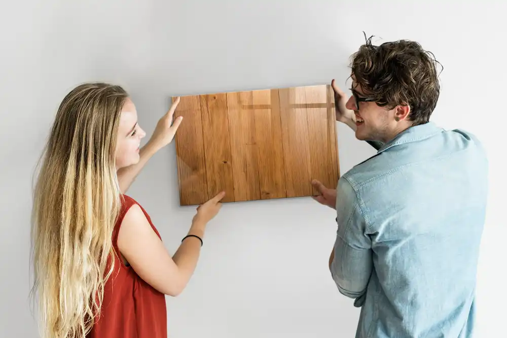 Tableau magnétique à dessiner avec planches en bois
