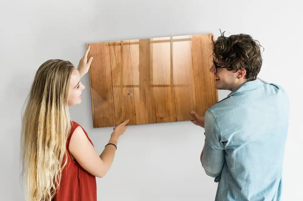 Tableau magnétique à dessiner avec planches en bois