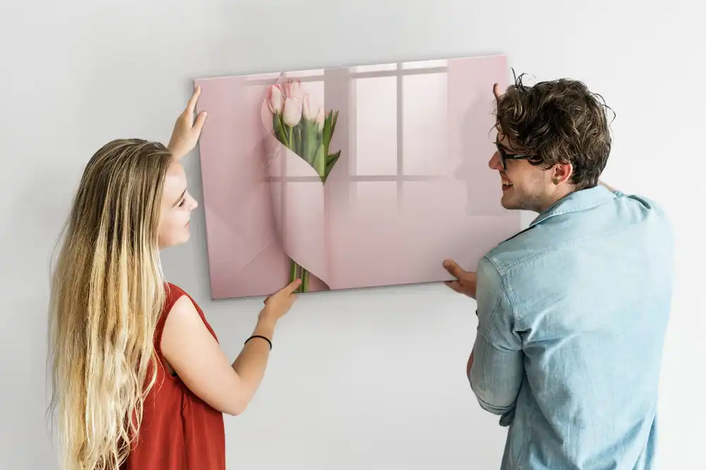 Tableau magnétique pour écriture motif bouquet de fleurs