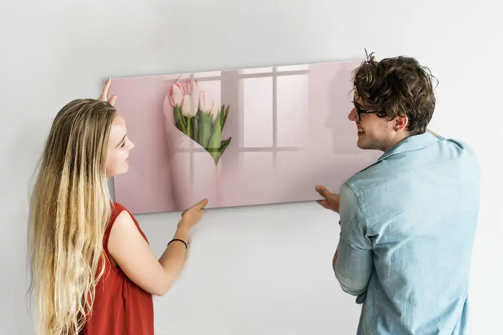 Tableau magnétique pour écriture motif bouquet de fleurs