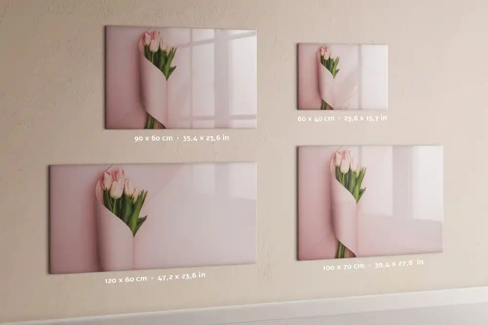 Tableau magnétique pour écriture motif bouquet de fleurs