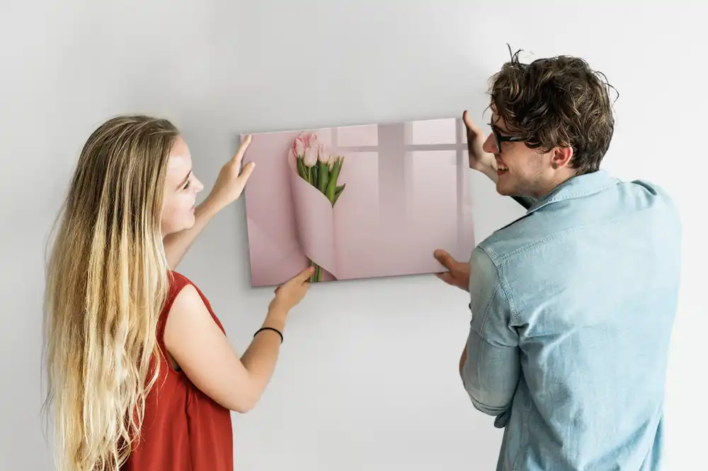 Tableau magnétique pour écriture motif bouquet de fleurs
