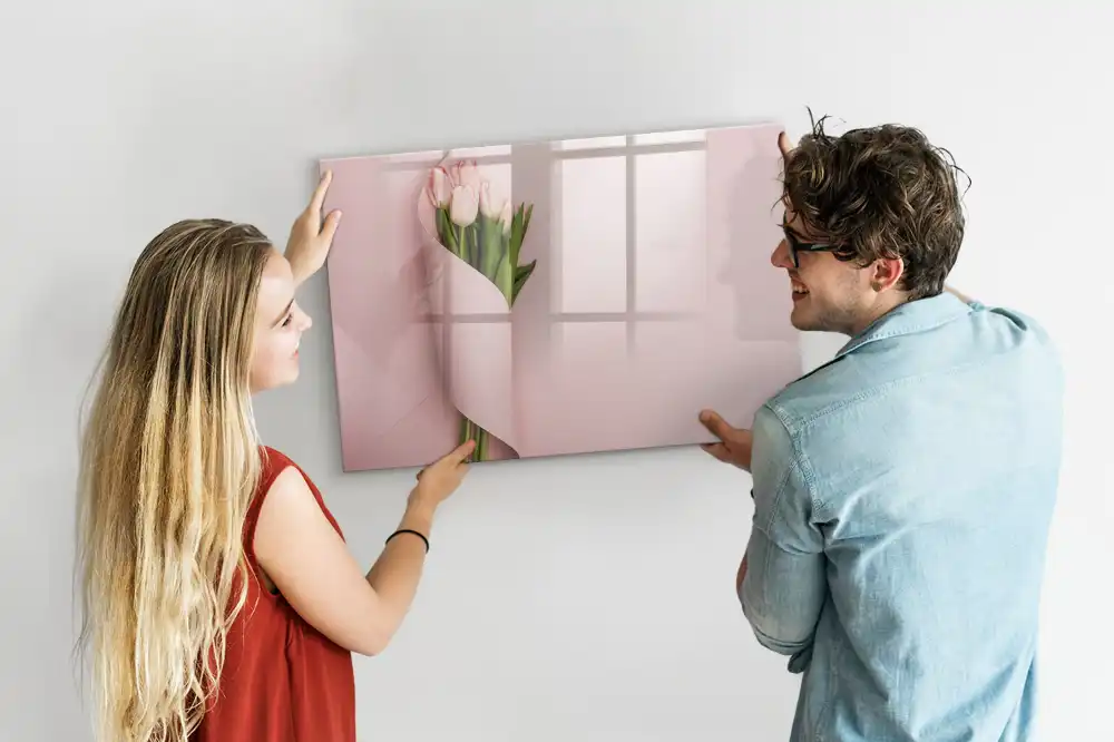 Tableau magnétique pour écriture motif bouquet de fleurs
