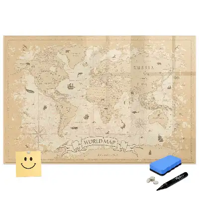 Tableau magnétique vintage Atlas historique du monde