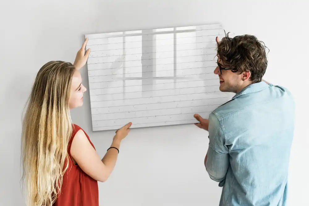 Tableau magnétique pour écriture motif panneau en bois